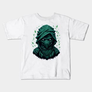 Maltese as green angry ninja in mask Kids T-Shirt